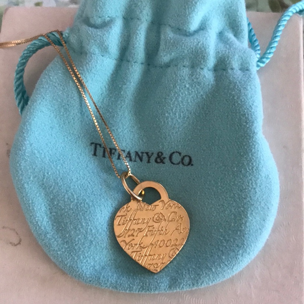 Tiffany gold heart pendant
